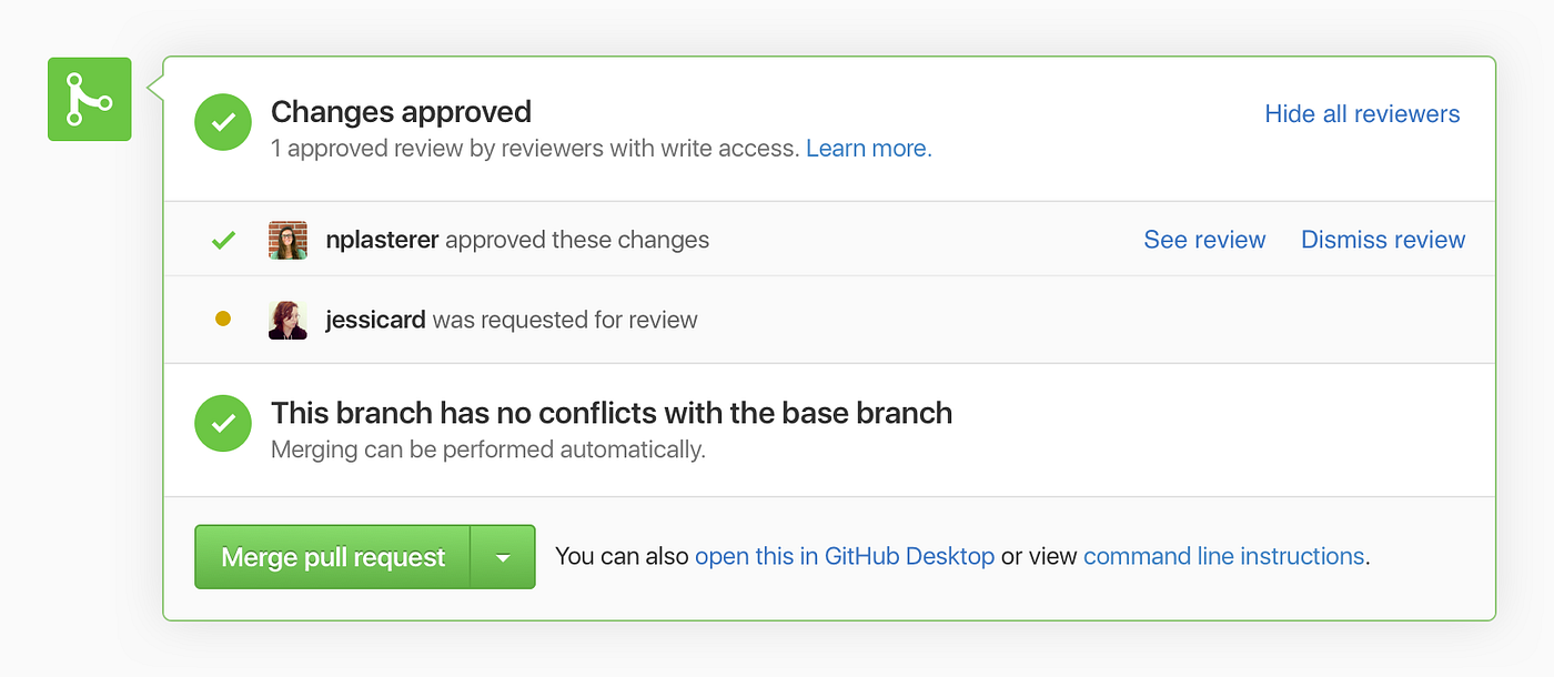 GitHub blog announcement for review requests