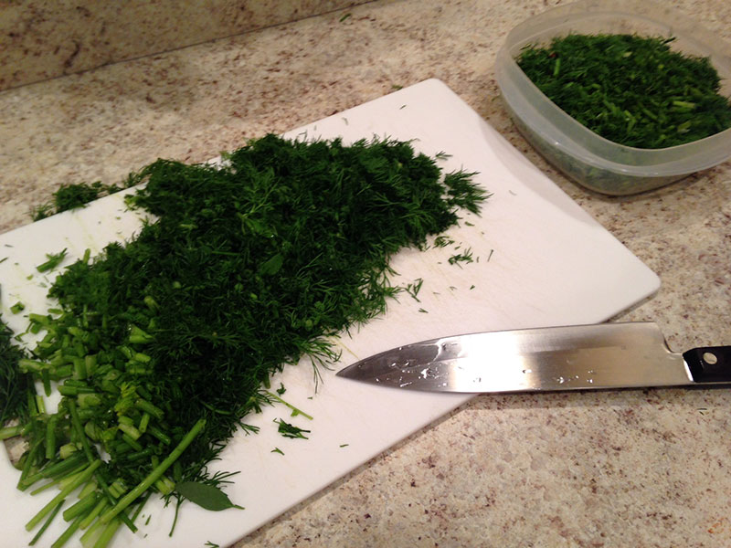 Chopped fresh dill